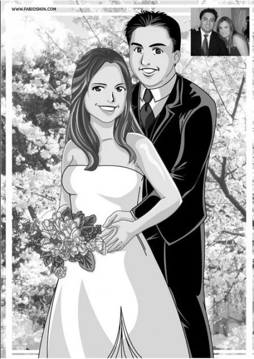 Casamento Preto e Branco (Vetor) Casamento Preto e Branco (Vetor)