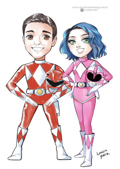 Caricatura com Corpinho Casal - Hero